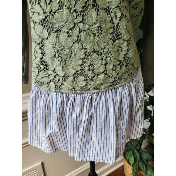 Logo Lounge Womens Green Floral Long Sleeve Round Neck Top Blouse Size Small - Picture 3 of 10